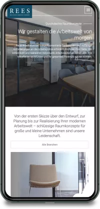 Homepage R.E.E.S. auf IPhone