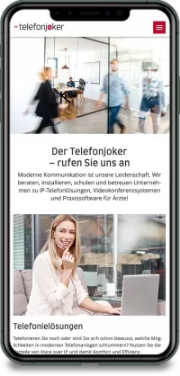 Homepage Telefonjoker auf iPhone