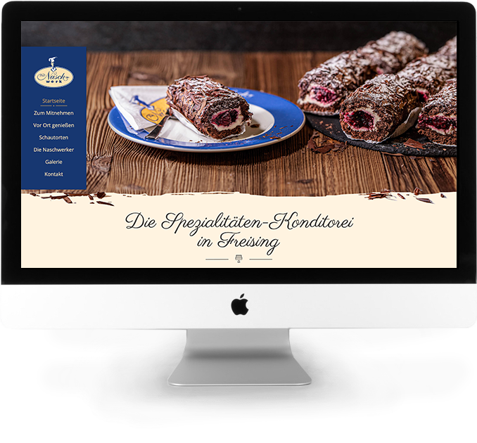 Das Naschwerk auf großem Bildschirm